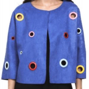 Grommet Vegan Suede Jacket